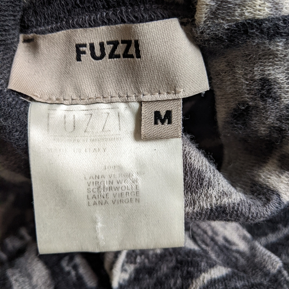 Fuzzi Wool Abstract Patterned Turtleneck Top - image 3